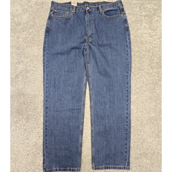 Levis 550 Jeans Men 40x32 Blue Relaxed Taper Fit Medium Wash Cowboy Biker Denim - Picture 1 of 12